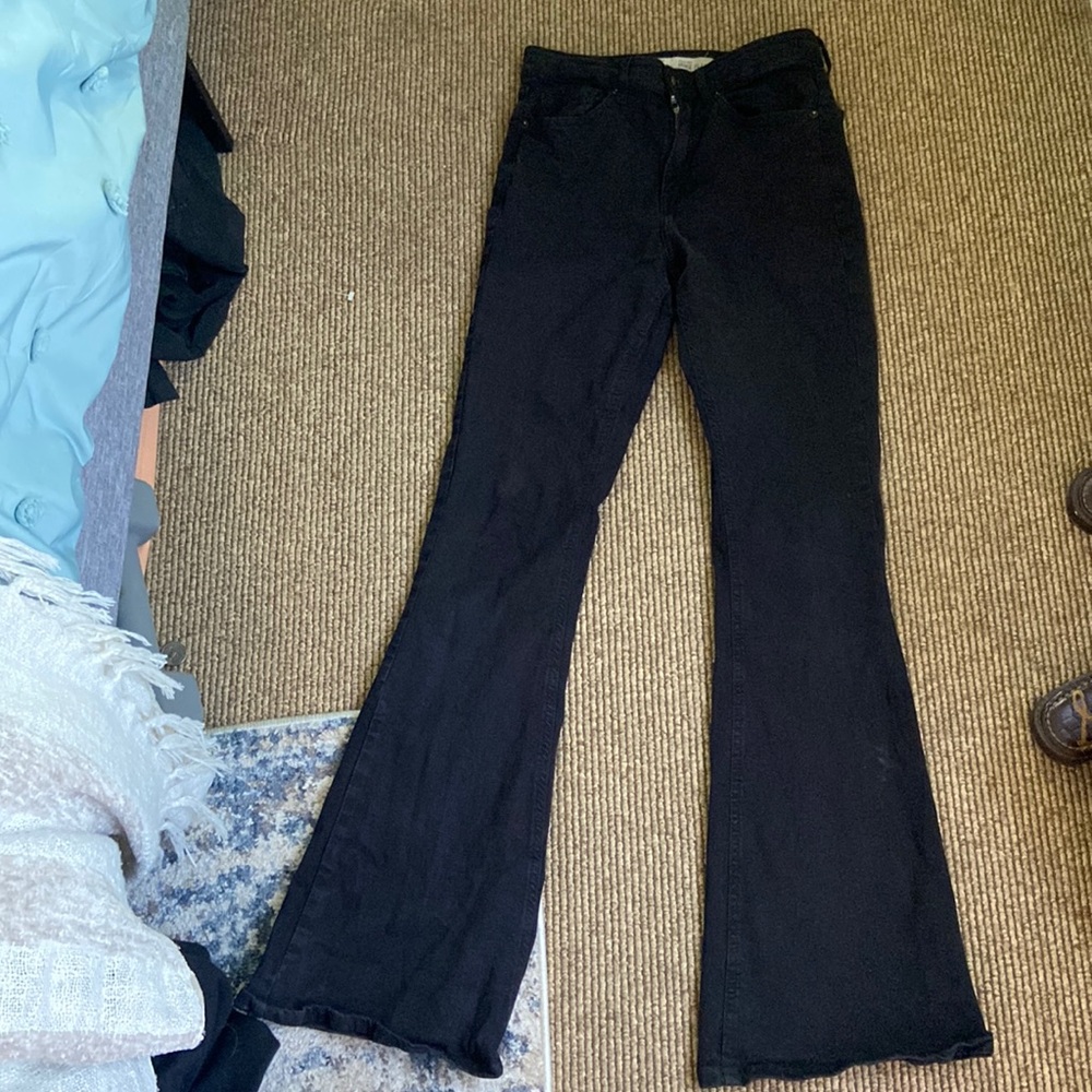 Flare/bootleg black jeans - top shop